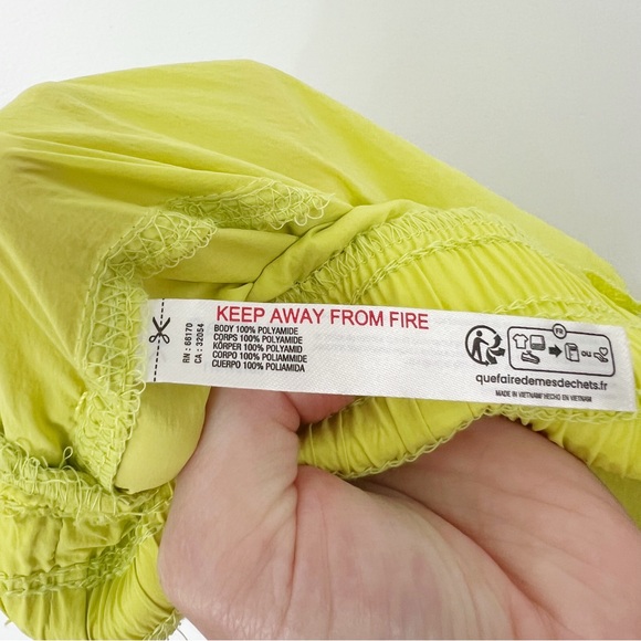 Daily Practice for Anthropologie Wide Leg Pants Neon Yellow Size Medium - Picture 12 of 12